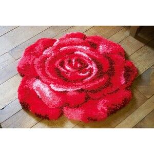 Vervaco Latch Hook Rug Kit 28"X26.8"-Red Rose